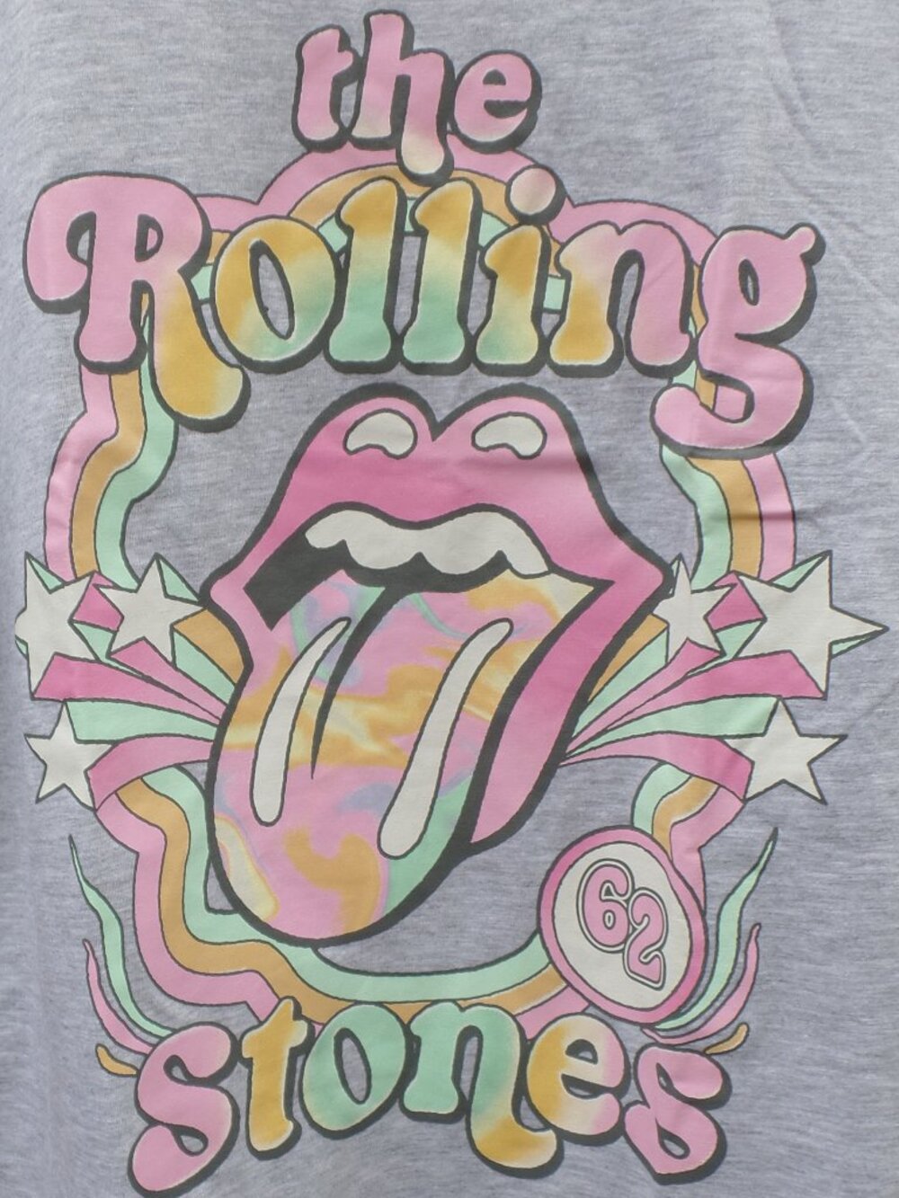The Rolling Stones Graphic Tee Tie-Dye Pastel Print Shirt NWT